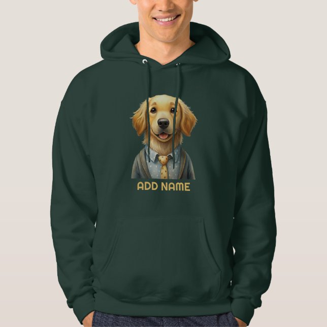 Custom Photo and Name Personalised Hoodie for Men (Front)