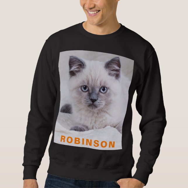 Custom Photo and Name Personalised Modern & Funny Sweatshirt (Front)