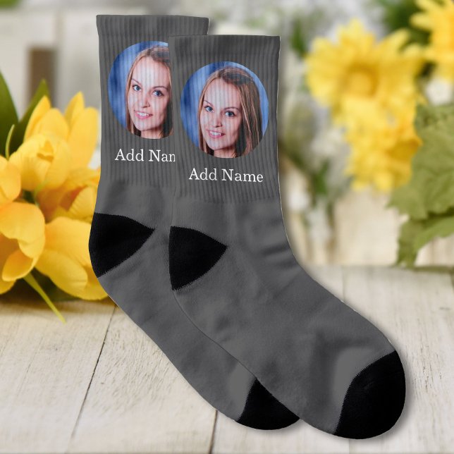 Custom Photo and Name Personalized Socks (Creator Uploaded)