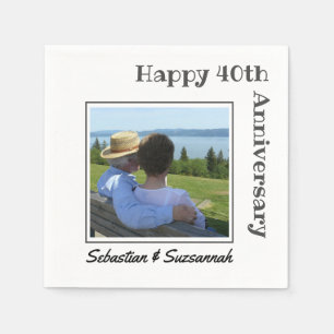 Custom Photo and Name Special Wedding Anniversary Napkin