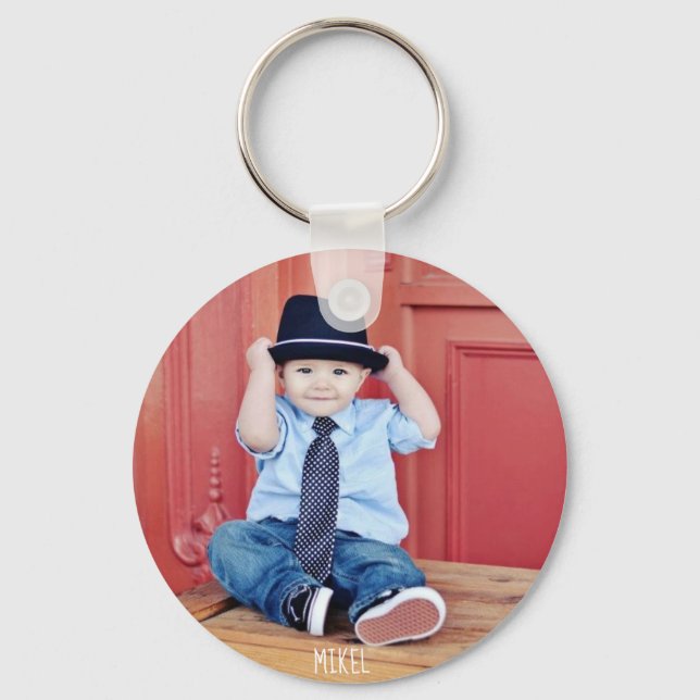 Custom Photo And Names Key Ring (Front)
