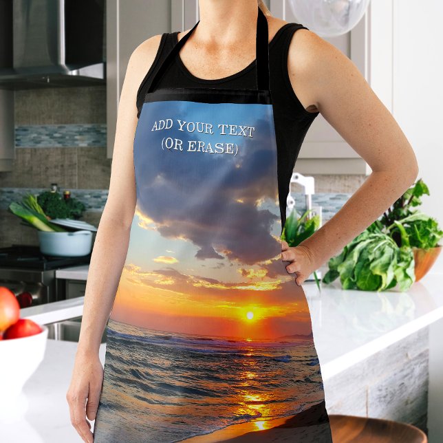 Custom Photo and Optional Text Personalised Apron (Creator Uploaded)