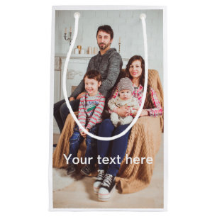Custom Photo and/or Text Small Gift Bag