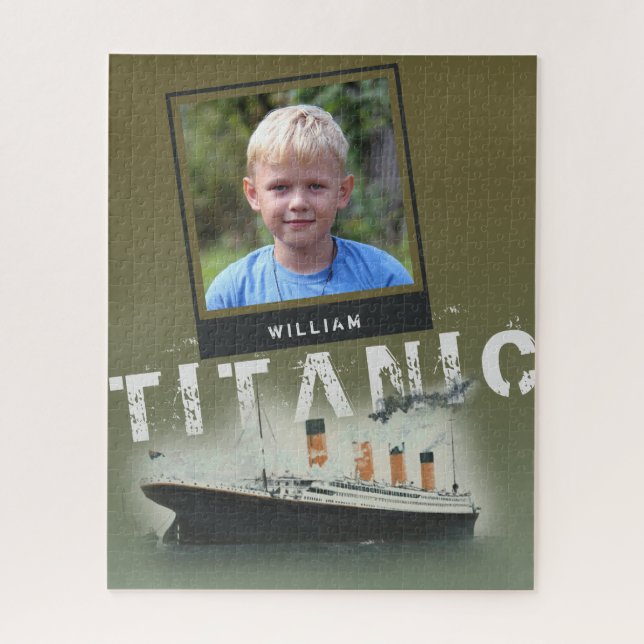 Custom Photo and Personalised Name Titanic Jigsaw Puzzle (Vertical)