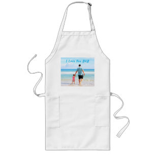 Custom Photo and Text Apron - I Love You DAD