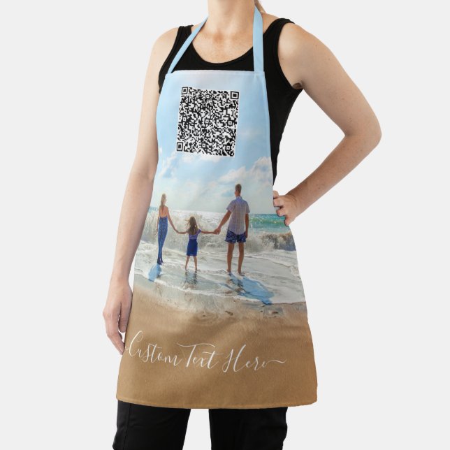 Custom Photo and Text Apron with Your QR Code (Insitu)