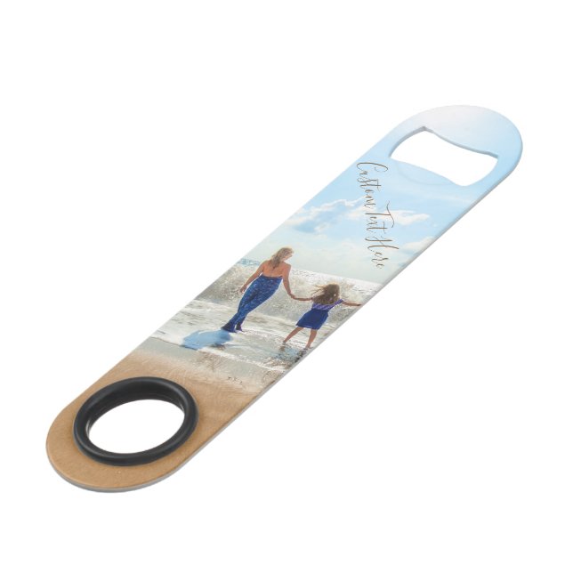 Custom Photo and Text Bar Key Your Own Design (Front Angled)
