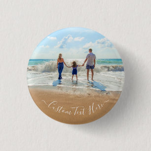 Custom Photo and Text Button - Unique Your Design