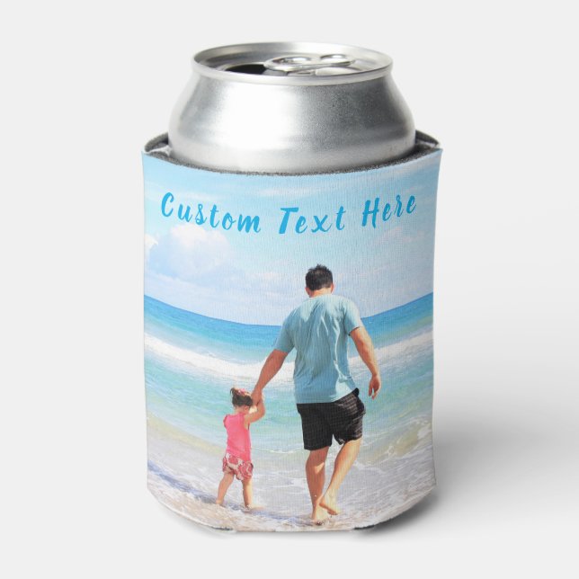 Custom Photo and Text Can Cooler Your Own Design (Can Front)