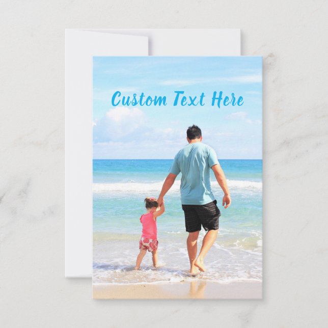 Custom Photo and Text Card - Your Design with DAD (Front)