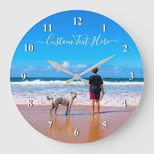 Custom Photo and Text Clock Your Own Design