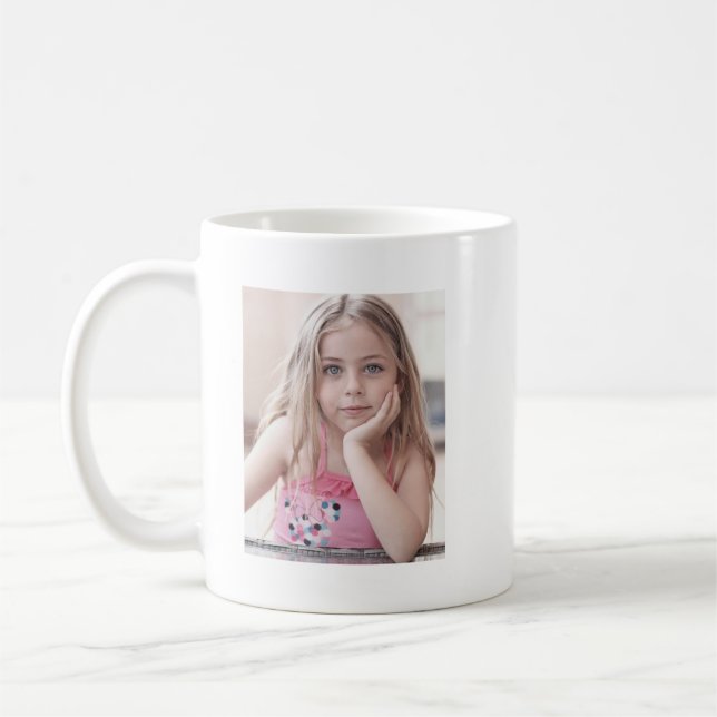 Custom photo and text  coffee mug (Left)