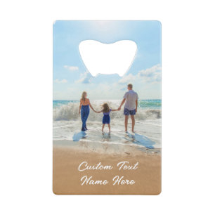Custom Photo and Text Credit Card Bottle Opener