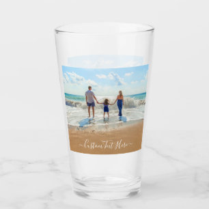 Custom Photo and Text Glass - Your Own Design