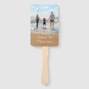 Custom Photo and Text Hand Fan Your Family Design