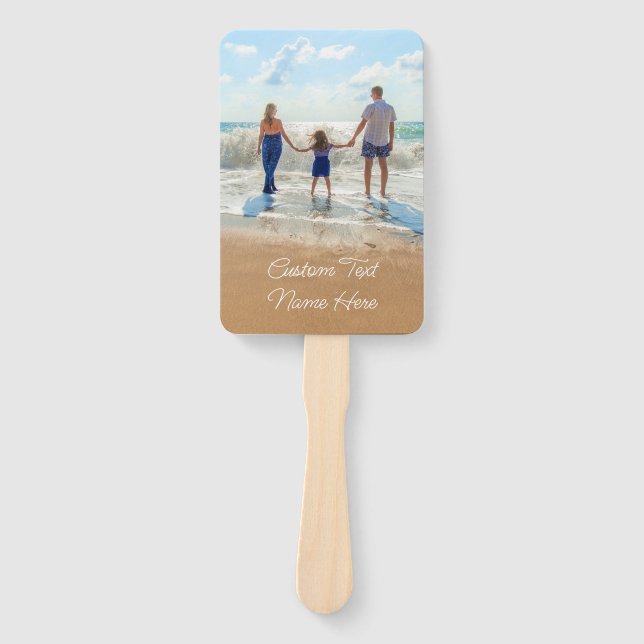 Custom Photo and Text Hand Fan Your Family Design (Front)