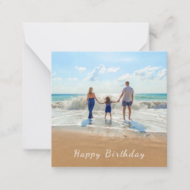 Custom Photo and Text - Happy Birthday Card (Front)