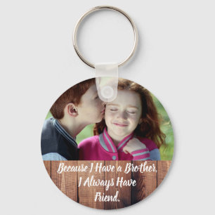 Custom Photo And Text keychain, Gift For Brother, Key Ring