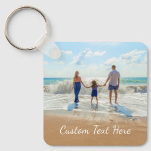 Custom Photo and Text Keychain with Your Family