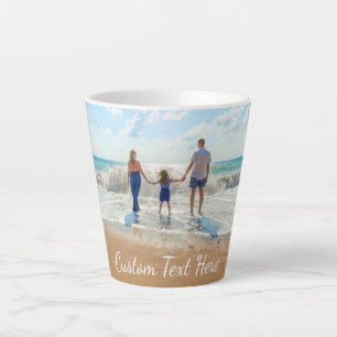 Custom Photo and Text Latte Mug Your Own Design