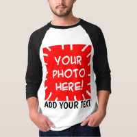 Custom photo and text long sleeve shirt