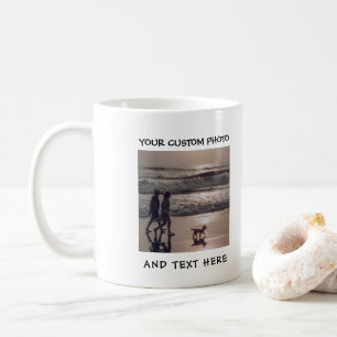 Custom photo and text mug