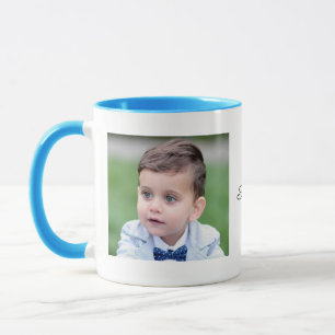 Custom photo and text mug, Personalised photo mug, Mug
