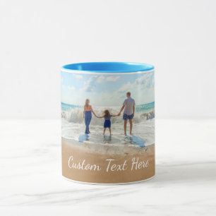 Custom Photo and Text Mug - Your Own Design