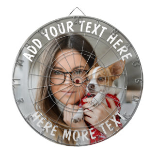 Custom Photo and Text Or Name Dartboard