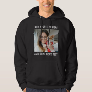 Custom Photo and Text Or Name Hoodie