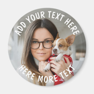 Custom Photo and Text Or Name Magnet