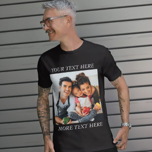 Custom Photo and Text Or Name  T-Shirt