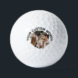 Custom Photo and Text Perfect Gift for Golfers Golf Balls<br><div class="desc">Create a unique and memorable gift with this customisable golf ball! Add your favourite photo and personalised text to make it truly one-of-a-kind. Perfect for golf enthusiasts, anniversaries, birthdays, weddings, or any special occasion. Whether you're gifting to a loved one or adding a personal touch to your game, this personalised...</div>