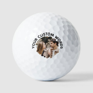 Custom Photo and Text Perfect Gift for Golfers Golf Balls