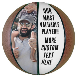 Custom Photo and Text Personalised Fathers Day Basketball