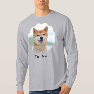 Custom Photo and Text Personalised Grey T-Shirt