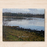 Custom Photo And Text Personalised Landscape  Jigsaw Puzzle<br><div class="desc">This jigsaw is printed with a peaceful scene of an Irish landscape. 
It is customisable so you can upload your photo and add your name or inspirational quote,  making this a personal gift or keepsake.</div>