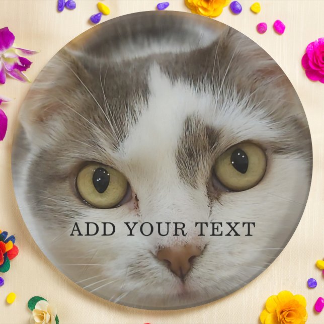 Custom Photo and Text Personalised Paper Plate (Creator Uploaded)