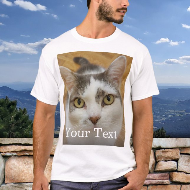 Custom Photo And Text Personalised T-Shirt (Creator Uploaded)
