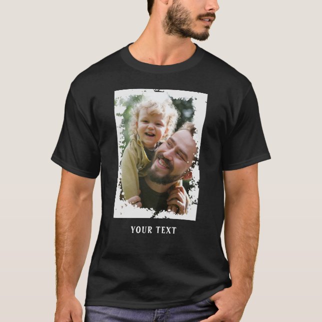 Custom Photo and Text Personalised T-Shirt (Front)