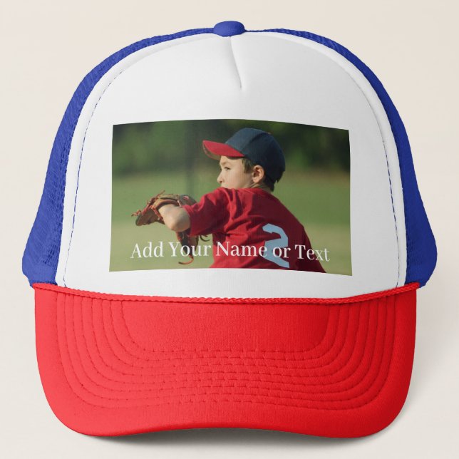 Custom Photo and Text Personalised Trucker Hat (Front)
