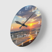 Custom Photo And Text Personalised Wall Clock (Angle)