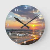 Custom Photo And Text Personalised Wall Clock (Front)