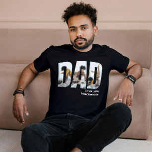 Custom Photo And Text Personalized Dad T-Shirt