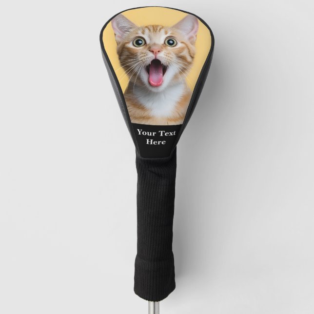 Custom Photo and Text Personalized Golf Head Cover (Front)