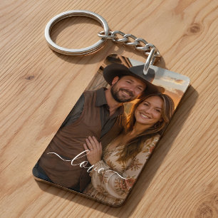 Custom Photo and Text Photo Collage Key Ring