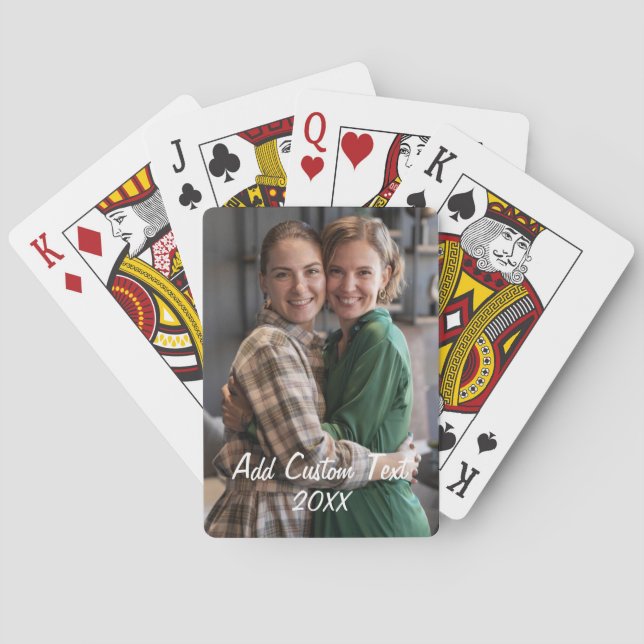 Custom Photo and Text Playing Cards (Back)