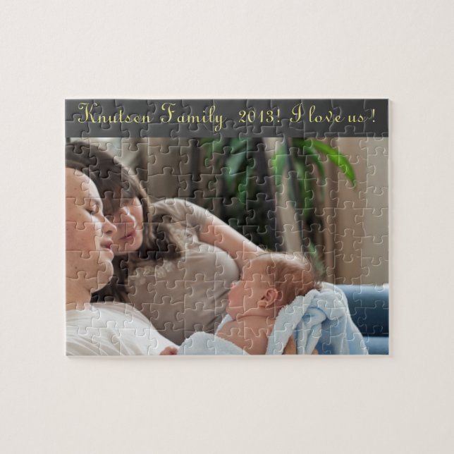 Custom Photo and Text Puzzle (Horizontal)