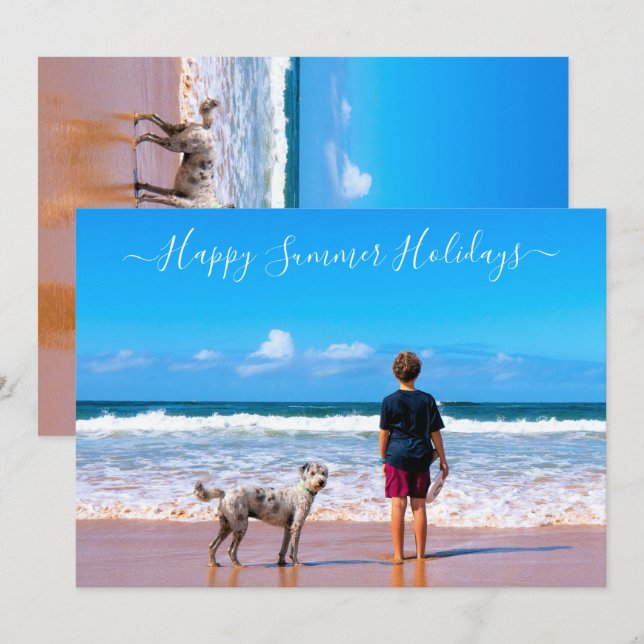 Custom Photo and Text Summer Cards (Front/Back)