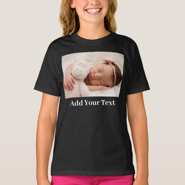 Custom Photo and Text T-Shirt (Front)